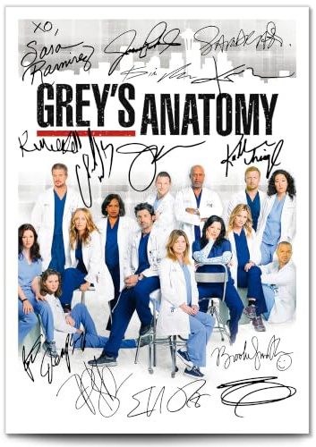 Mounted Gifts Trading Grey's Anatomy Cast Signed Autograph Signature A4 Poster Photo Print Photograph Wall Art Picture TV Show Series Season DVD Boxset Present (A3 POSTER ONLY)