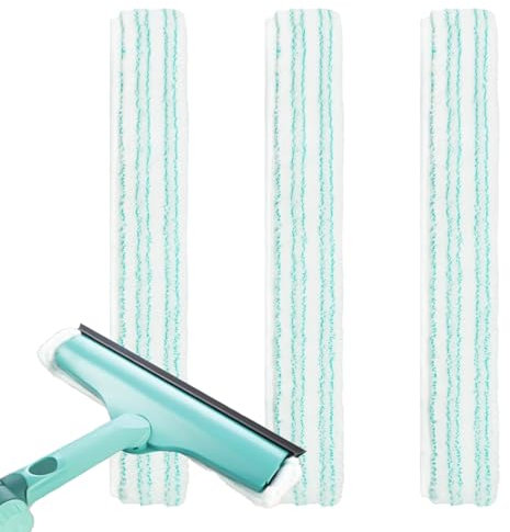 3 Piezas Almohadilla de Limpieza para Leifheit limpiacristales, Almohadillas de Repuesto para Leifheit Ventana & Frame Cleaner L, Funda de Repuesto de Ventanas de Microfibra para Limpiaparabrisas