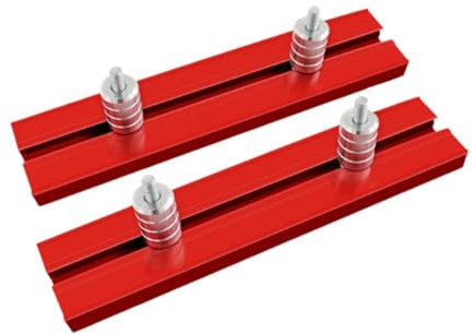 Qianly 2Pcs Woodworking Planing Stop Bench Kit Circular Saw Tool Accessory Aluminum Alloy Professional Wood Planer Board Baffle, 17.8MM