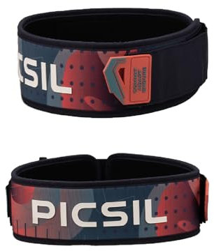 PICSIL - Lendenwirbelgurt Lockpro aus Neopren, Flexibler Support für Cross Training, Functional & Powerlifting, Doppelverschluss (Navy, S)