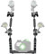 Dual Handle Tray Stabilizer Rig, Underwater Handheld Gimbal Stabilizer with with 1/4 inch Screw Hole, Dual Ball Aluminum Alloy Clamp & Floating Arm for Underwater Camera Housings