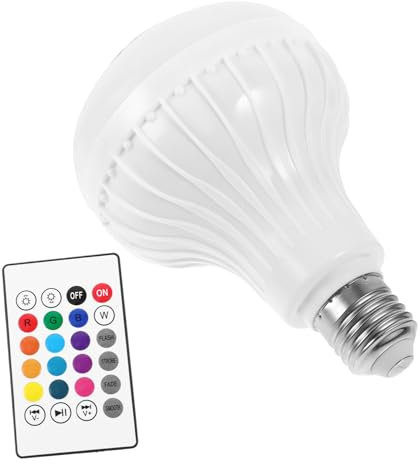 NUOBESTY Ampoule Led Musique Rgb Changeante Smart Avec Haut-parleur Intégré Télécommande Modes Lumineux Compatible Plafonnier Et Lumière Chambre