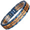 Holzwerk OBERSEE Natur Holz Armband für Damen und Herren Holzarmband Herrenarmband Damenarmband Braun Blau Einstellbar inkl. Armbandkürzer und Aufbewahrungsbox