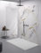 Piatto doccia rettangolare 90x100 cm effetto pietra marmoresina con griglia in tinta bianco ASIA