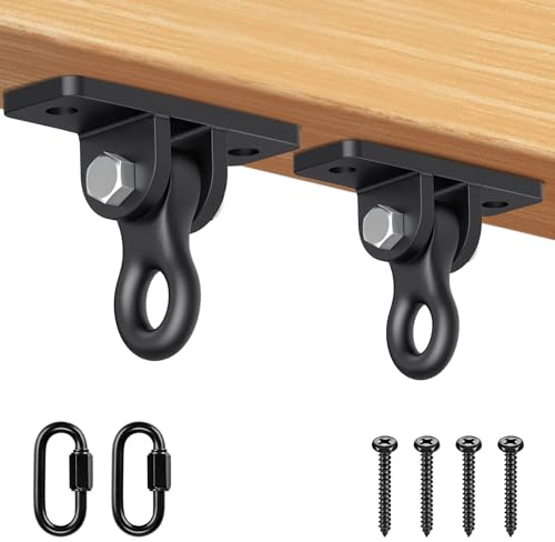 SELEWARE Deckenhaken Schwerlast Hängesessel Outdoor - Drehhaken Boxsack Halterung Schaukelhaken Holzbalken hängematte Befestigung Deckenhalterung für Schaukel Gym Spielplatz Yoga 907KG Kapazität