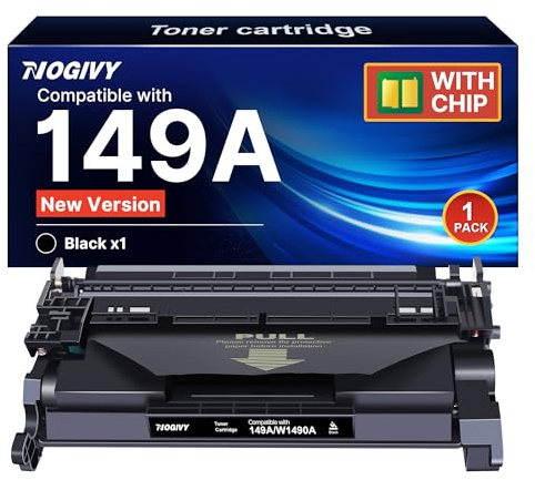 NOGIVY 149A W1490A Toner (Mit Chip) Kompatibel für HP LaserJet Pro MFP 4102dw 4102fdw 4102fdn LaserJet Pro 4002dn 4002d 4002dw W1490A 149X W1490X (1 Schwarz)