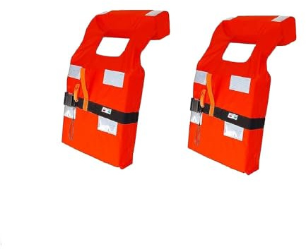 Kit Giubbotti di Salvataggio Completo Di luce Di Segnalazione Strobo per Imbarcazioni (omologati, obbligatori) per Barca, Gommone, Vela, Nautica Nuove normative (2 pezzi)