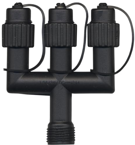 Star E-Verbinder für Beleuchtungs-System 24 Trading, Verbindungsstück für Outdoor-Lichtsystem, schwarz, IP44