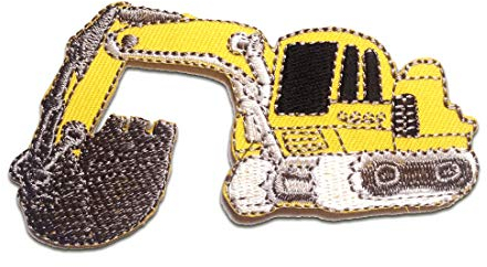 Catch the Patch Bagger Auto Kinder - (Größe: 9,7 x 5,2 cm) – Patches & Bügelbilder zum Aufnähen oder Aufbügeln – Für Kleidung, Jacken, Rucksäcke & DIY-Projekte