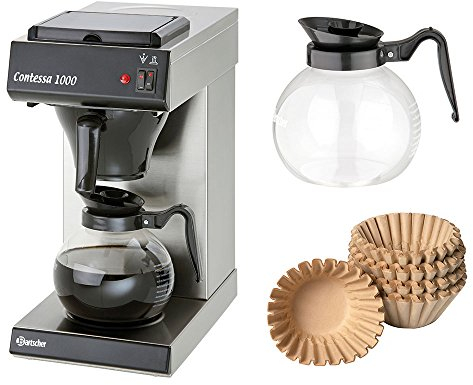 Kaffeemaschine Contessa 1000 + 250 Korbfilter + 2. Glaskanne