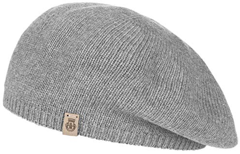 Roeckl Strickbaske Baskenmütze Damenbaske mit Kaschmir Baske Wintermütze Strickmütze (One Size - hellgrau)