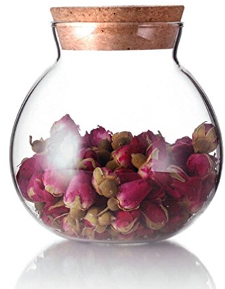 Luftdichtes, klares, rundes Glasgefäß mit Kork, Tee-Behälter, Vase, Öko-Flasche, kleine Kugel, Moos, DIY-Kanister für Küche, Aufbewahrung, Heimdekoration, 500 ml