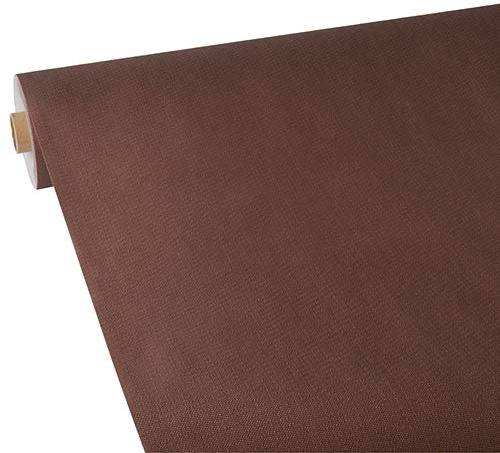 Papstar, Tischdecke, stoffähnlich, Vlies soft selection plus 25 m x 1,18 m braun auf Rolle, #84948