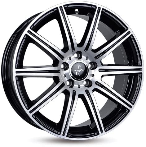 KESKIN KT16 BLACK FRONT POLISH 8x18 ET45 5.00x112.00 Hub Hole 66.60 mm - Alu felgen