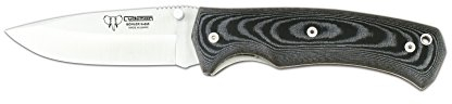 Cudeman Survival Taschenmesser Schwarzer Micarta mit rotem Liner, Klingenlänge: 10 cm, CUDM-1209