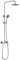 Kibath 401221 Columna Monomando extralarga Can Tubo Extensible Regulable en Altura de 100 a 150 cm. Ducha de Mano para hidromasaje y rociador Redondos. Recambios garantizados, Cromo Brillo