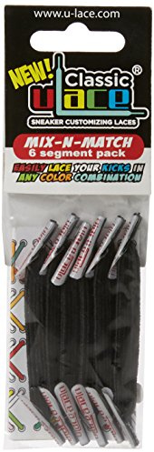 U-Lace Unisex-Erwachsene Mix N Match Schnürsenkel, Schwarz, Einheitsgröße