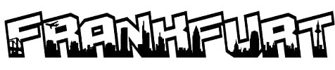 Skyline4u Autoaufkleber Frankfurt Aufkleber Schriftzug Skyline 120 x 17cm schwarz
