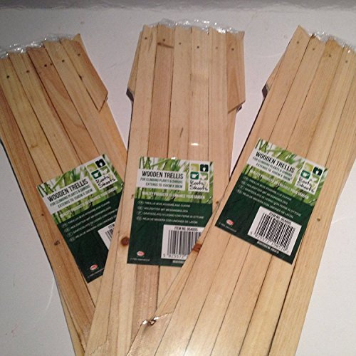Roots & Shoots Wooden Trellis, 3 X Garden Expandable Climbing Plant Support Structure, Brown