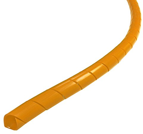 Spirale Kabel Wrap 0.25 (1/4) Inch Diameter | 50 Feet Orange