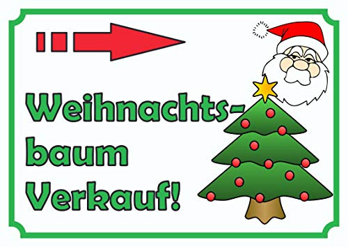 HB-Druck Verkaufsschild Schild Weihnachtsbaum rechts A1 (594x841mm)