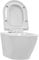vidaXL Wand WC ohne Spülrand Absenkautomatik Spülrandlos Soft Close Sitz Hänge-WC Wand Hänge Toilette Keramik Badezimmer Badmöbel Weiß
