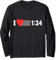 Slotcars Geschenk Slotracing Auto Slotrace Love 1:24 Langarmshirt