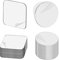 60PCS Adhesive Pads White, 40mm Extra Strong Double Sided Sticky Pads Heavy Duty Clear Adhesive Mounting Pads 30 PCS Square Sticky Pads Waterproof Double Adhesive Pads Strong Round Foam Pads for Wall