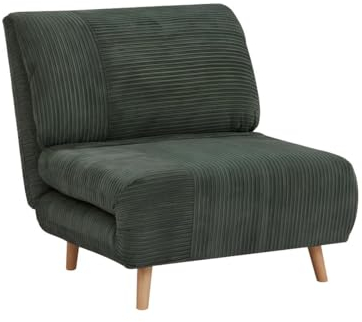 Vente-unique Schlafsessel - Cord - Dunkelgrün - PALULA