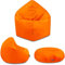 BuBiBag - 2in1 Sitzsack Bodenkissen - Outdoor Sitzsäcke Indoor Beanbag in 32 Farben und 4 Größen - Sitzkissen für Kinder und Erwachsene (155 cm, Orange)