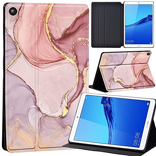 Huawei MediaPad M5 Lite 8 Tablet Cover, Ultra Slim Lightweight PU Leather Standing Cover Case For Huawei M5 Lite 8-Inch 2019 Release Tablet (peach color)
