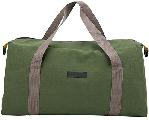 Tool Bag, 20 Inch Large Heavy Duty Canvas Waterproof and Tear Resistant Wide Open Mouth Tool Bag Organiser for Storing Many tools