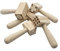 Craftplay Dough tools | Wooden Pattern hammers | Pack of 5 hammers