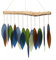 Blue Handworks Atlantic Coast Windspiel, sandgestrahltes Glas und gefundenes Holz, handgefertigt