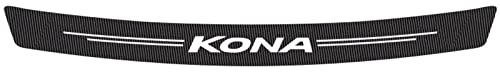 EAGLEG Auto Ladekantenschutz für Hyun-dai i10 i20 i40 Creta EQUUS IONIQ IX25 IX55 KONA EON, Kofferraum Stoßstangenschutz Kohlefaser Aufkleber Deko Zubehör - Selbstklebend,KONA Black