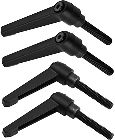 Nivofu 4 Piezas Palanca de Sujeción Ajustable M8, Mango de Sujeción de Rosca Hembra, Manija de Sujeción de Acero al Carbono, Mango de Fijación Ajustable para Posicionamiento y Apriete, Negro (40mm)