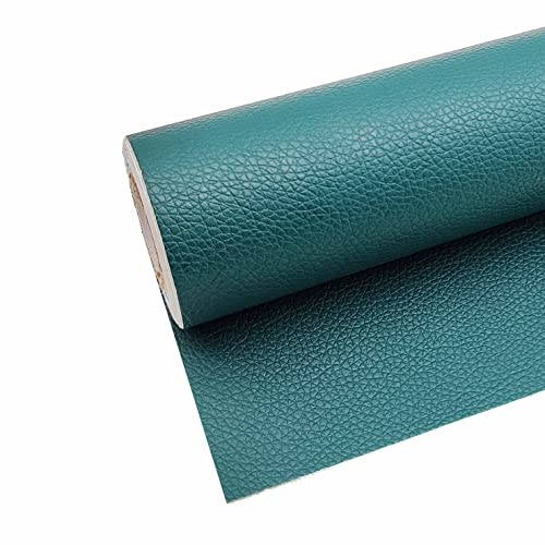Surriba Polipiel Adhesiva para Tapizar, Pegamento Cuero Piel para Reparar Sofa Sillas Asiento Moto Renovación de Muebles 60 * 300cm Esmeralda