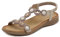 ZOEASHLEY Sandalen Damen Strass Flache Sandaletten Sommer Offene Zehe Zehentrenner Bohemian Flip Flops Beige29 38 EU