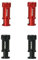 BESNIN Ventilkappen mit Ventilkernentfernungsfunktion mehrfarbige Französisch Ventilkappen Fahrrad Staubschutzkappen, Presta Ventil Kappen aus Aluminiumlegierung 4pcs OR 8pcs (Schwarz und Rot 4 Stück)