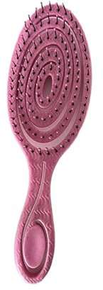 Hair Envy Hair Detangling Brush with Bending Bristles,Unique Spiral Hairbrush,Anti Static Hair Straightening Brush,Comfortable Massage Brush for Women Men Wet and Dry Hair (Pink) (Pink)
