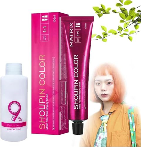 Beryour Hair Dye,Beryour Hair Color Cream Kit,No Bleaching Hair Nourishing Coloring Hair Dye,Long-Lasting Nourishing Color-Treated Shampoo,DIY Fashion Hair Dye for Men Women (Orange)