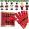 KreativeKraft Nutcracker Christmas Crackers Pack of 6 Festive Figurine Soldiers Tree Hanging Ornaments Decorative Holiday Family (Red Nutcracker)