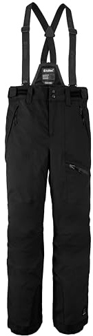 Killtec Pantalones de esquí para niños con Peto Desmontable y protección en los Bordes, 242, Negro, 152, 43401-000
