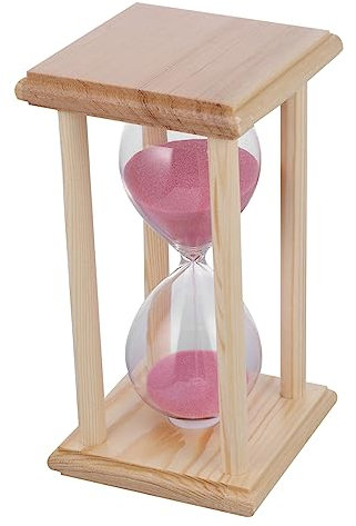 SHOWERORO Sanduhr Groß Runde Glas-Sanduhr Transparente Tisch-Sanduhr 15-Minuten Deko Für Restaurant Und Zuhause