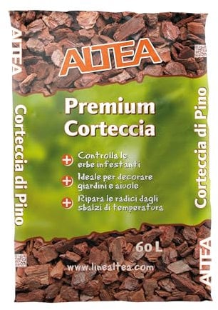 Tecnokit Corteccia di Pino Premium per Pacciamatura Naturale, Corteccia per Giardino E Piante in Vaso, Pine Bark Decorativa 15-25 Mm, Anti-Erbacce E Fertilizzante Naturale, Sacco da 60 Litri