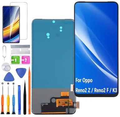 HLYGZX Écran pour Oppo Reno2 Z / Reno2 F/Reno 2Z / Reno 2F/ K3 TFT LCD Écran de Rechange Assemblée réparation Kit(Pas d'empreinte Digitale)