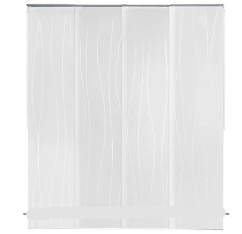 WDXIA Vertikale Jalousien Vorhänge, einziehbare Vertikaljalousien, verschiebbare, hängende Raumteiler, verstellbare Schiebefenster-Panel-Schienenjalousien, Lichtfilterung FüR Den Hausgebrauch(White)