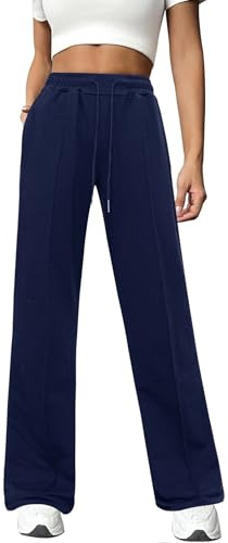 Totatuit Pantalon Femme Jogging Coton Jambe Droite Sport Décontracté | Coupe Droite, Coton, Style Décontracté, Tenue Quotidienne, Pantalon Confortable, Facile à Associer