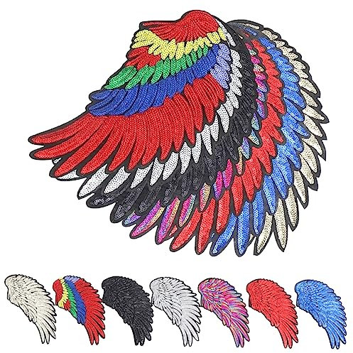 BELLIFFY Pailletten-flügel-applikation Modische Dekorative Aufnäher Für Kleidungskostüme