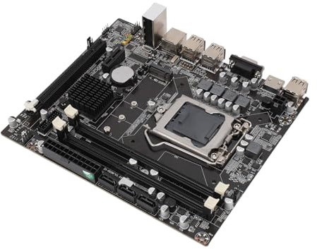 Bonbela H55 Placa Base de Computadora Profesional M.2 NGFF LGA 1156 Ranura DDR3 8 Canales de Memoria Fuente de Alimentación de 4 Fases Placa Base para Juegos